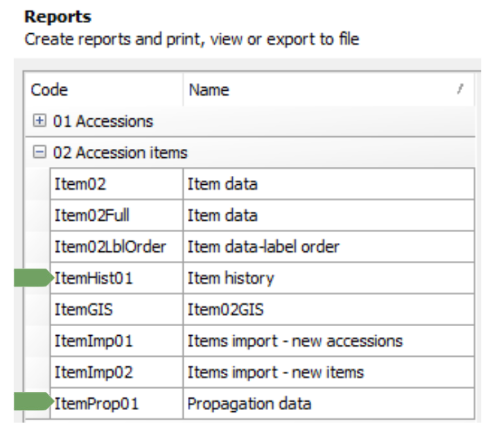 Reports _ Items_ Accession _No. spec._ added to _ItemHist01_ and _ItemProp01.png
